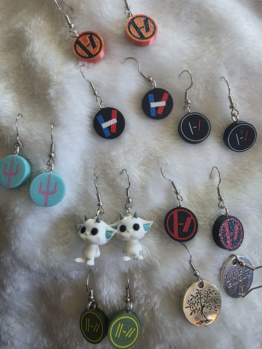 Pick 1!  Twenty One Pilots Earrings 1 Pair, Necklaces Also Available Others!